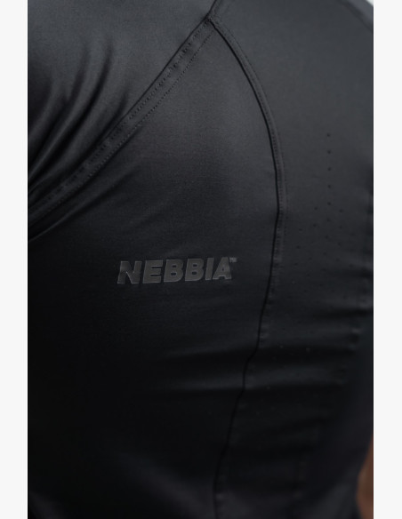 NEBBIA Kompresné športové tričko ENDURANCE čierne