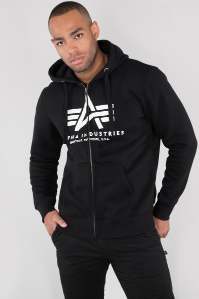 Mikina Alpha Industries Basic Zip Hoody black
