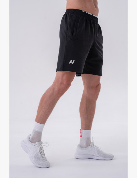 NEBBIA Šortky Relaxed-fit s bočnými vreckami čierne