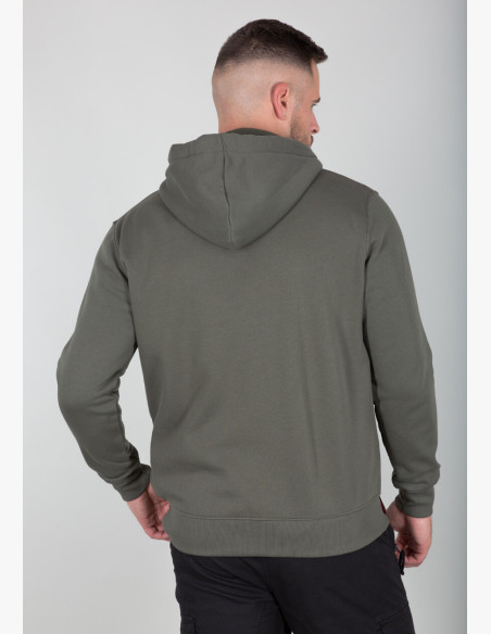 Sweatshirt Alpha Industries Basic Zip Hoody SL dark olive