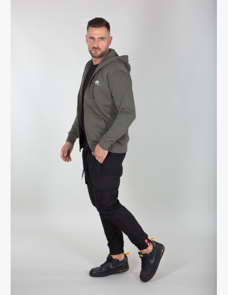 Sweatshirt Alpha Industries Basic Zip Hoody SL dark olive