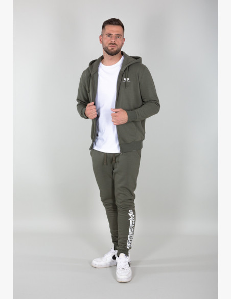 Sweatshirt Alpha Industries Basic Zip Hoody SL dark olive