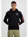 Men's sweatshirt in NASA design with beautiful colourful patches. Iconic print on the back.