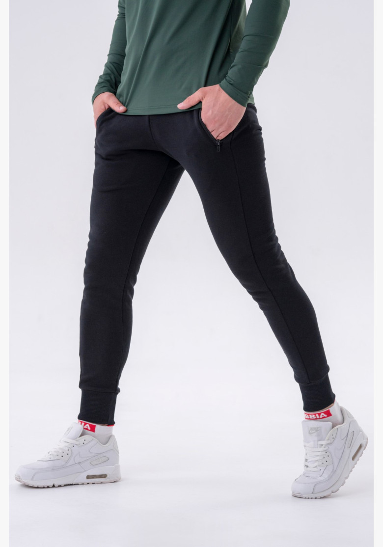 NEBBIA Slim tepláky s vreckami na...