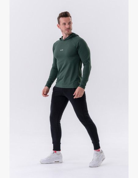 NEBBIA Slim tepláky s vreckami na zips "Re-gain" čierne