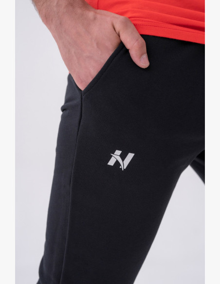 NEBBIA Slim tepláky s bočnými vreckami "Reset" čierne