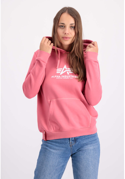 Mikina Alpha Industries New Basic Hoody coral red