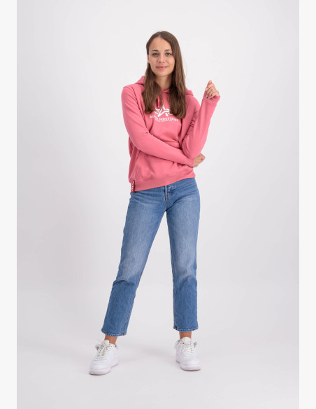 Hoodie Alpha Industries New Basic Hoody coral red