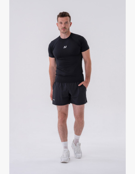 NEBBIA Funkčné Slim-fit tričko čierne