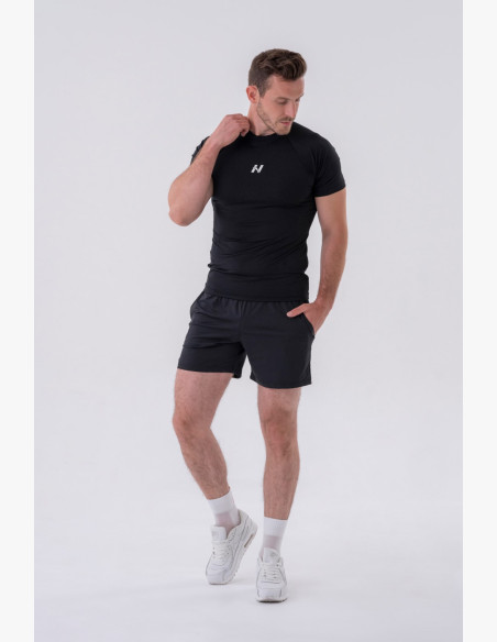 NEBBIA Funkčné Slim-fit tričko čierne