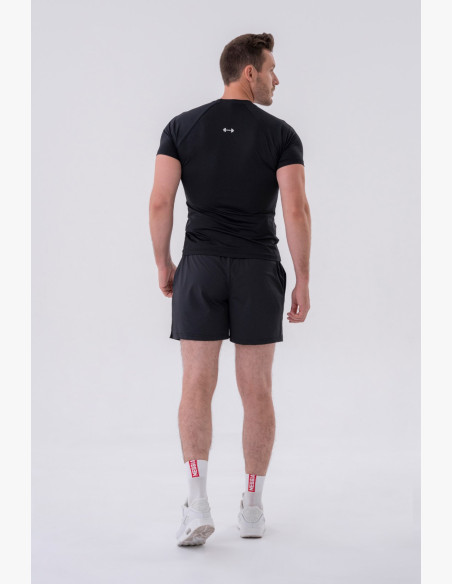 NEBBIA Funkčné Slim-fit tričko čierne