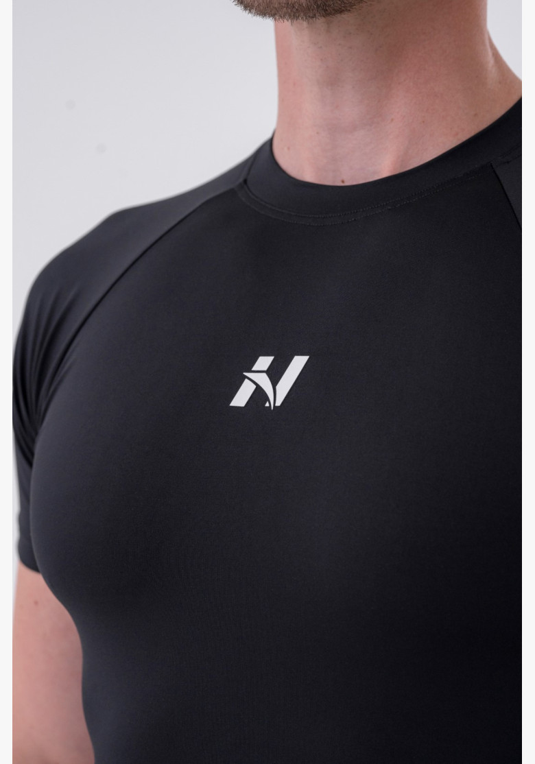 NEBBIA Funkčné Slim-fit tričko čierne