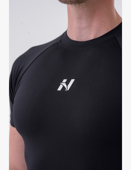 NEBBIA Funkčné Slim-fit tričko čierne
