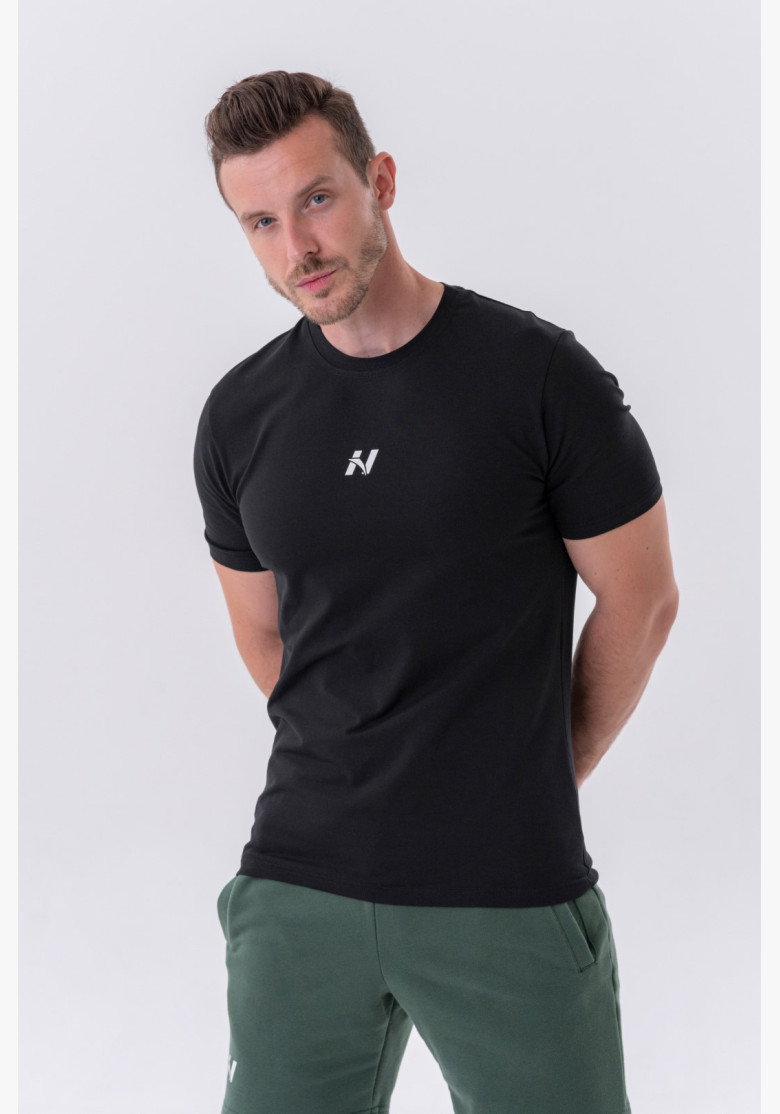 NEBBIA Klasické tričko "Reset" čierne