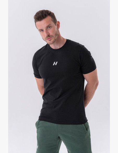 NEBBIA Klasické tričko "Reset" čierne