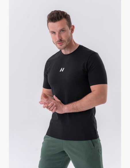 NEBBIA Klasické tričko "Reset" čierne