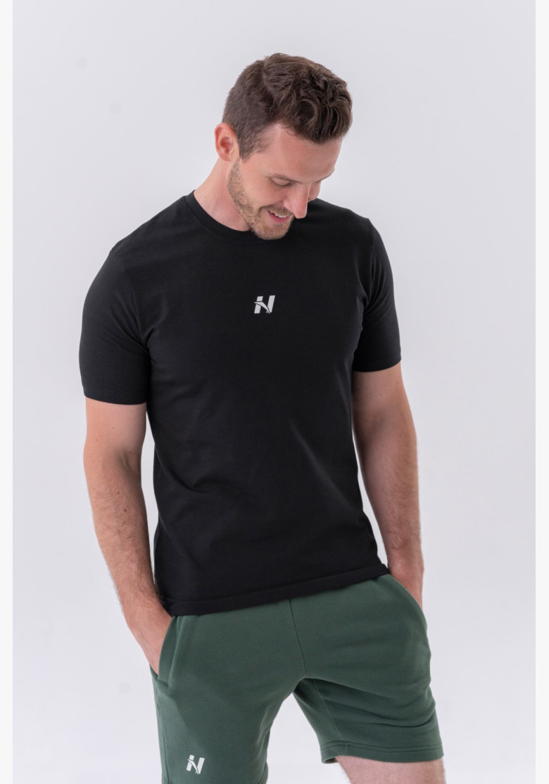 NEBBIA Klasické tričko "Reset" čierne