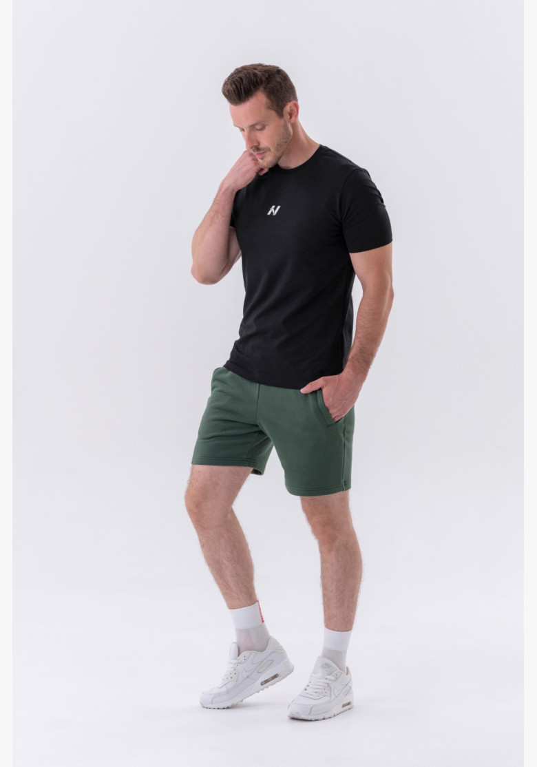 NEBBIA Klasické tričko "Reset" čierne