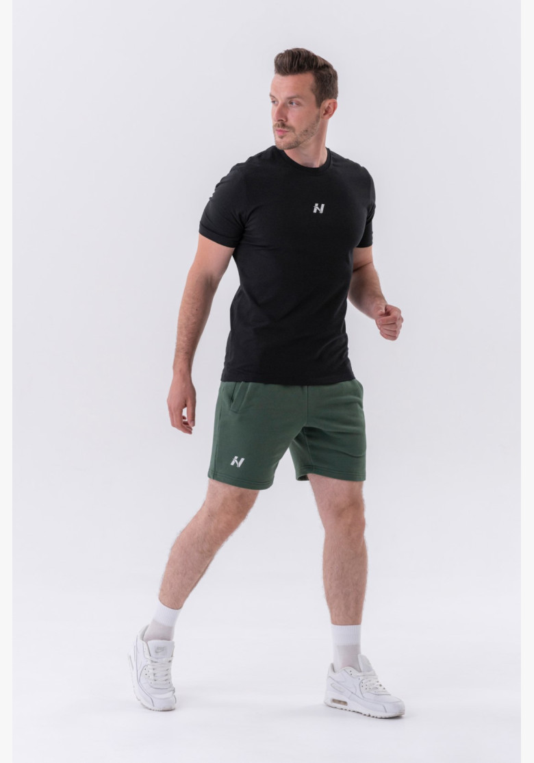 NEBBIA Klasické tričko "Reset" čierne