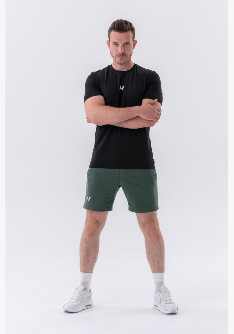 NEBBIA Klasické tričko "Reset" čierne