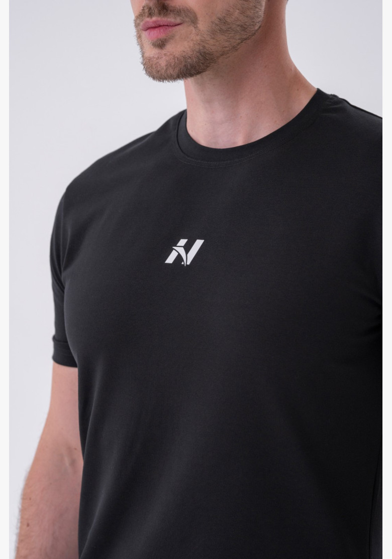 NEBBIA Klasické tričko "Reset" čierne