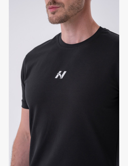 NEBBIA Klasické tričko "Reset" čierne