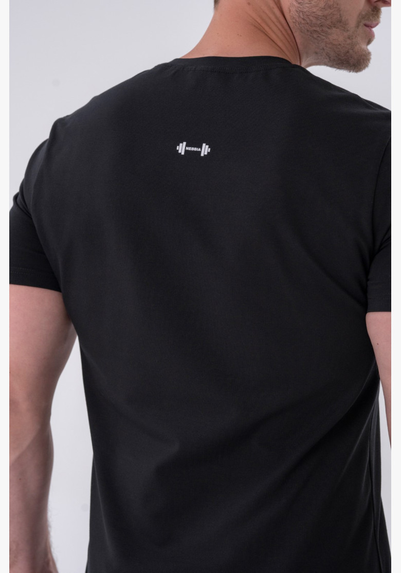 NEBBIA Klasické tričko "Reset" čierne