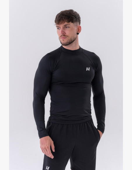 NEBBIA Funkčné tričko s dlhým rukávom "Active" čierne