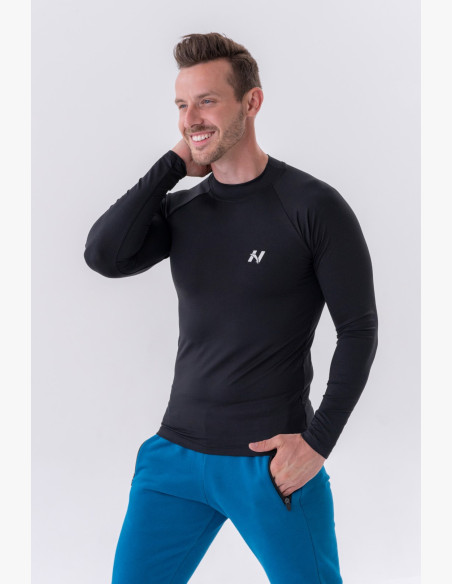NEBBIA Funkčné tričko s dlhým rukávom "Active" čierne