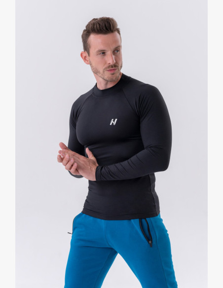 NEBBIA Funkčné tričko s dlhým rukávom "Active" čierne