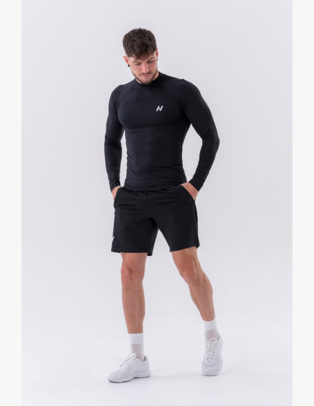 NEBBIA Funkčné tričko s dlhým rukávom "Active" čierne