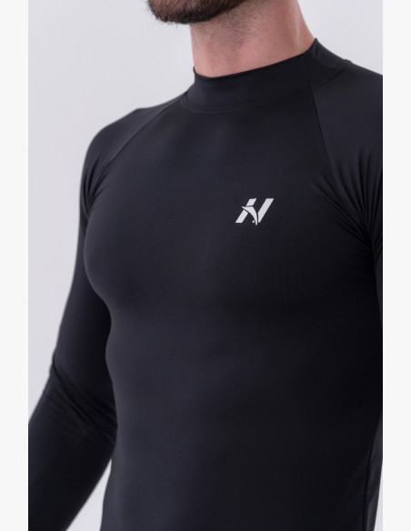 NEBBIA Funkčné tričko s dlhým rukávom "Active" čierne