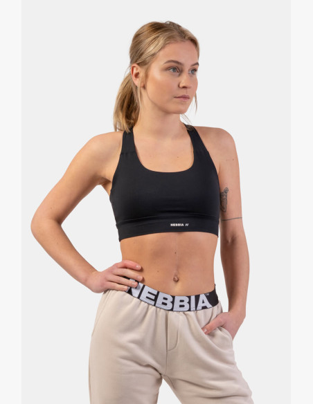 NEBBIA Active sports bra with medium support black