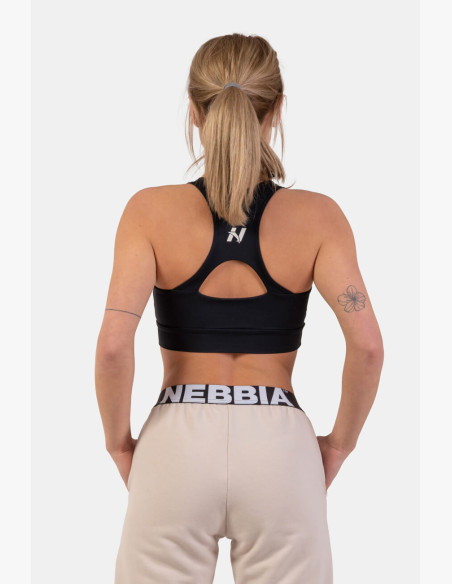 NEBBIA Active sports bra with medium support black