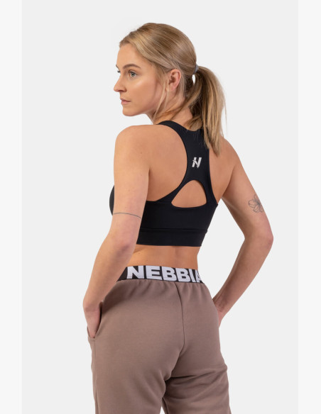 NEBBIA Active sports bra with medium support black