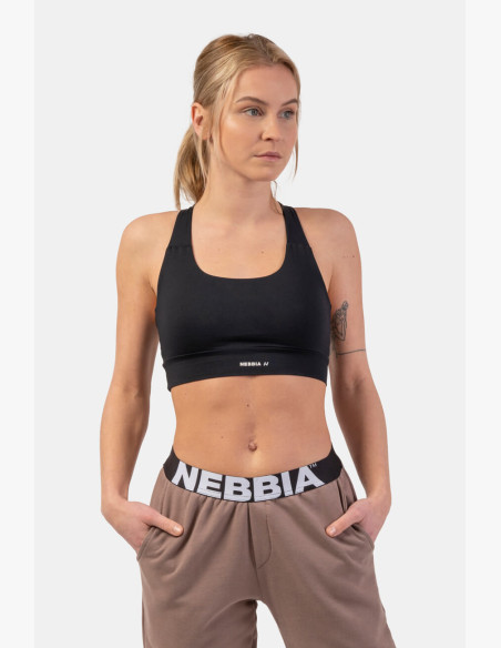 NEBBIA Active sports bra with medium support black
