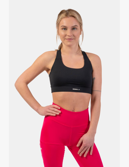 NEBBIA Active sports bra with medium support black