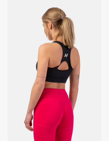NEBBIA Active sports bra with medium support black