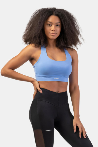 NEBBIA Active sports bra with medium support blue