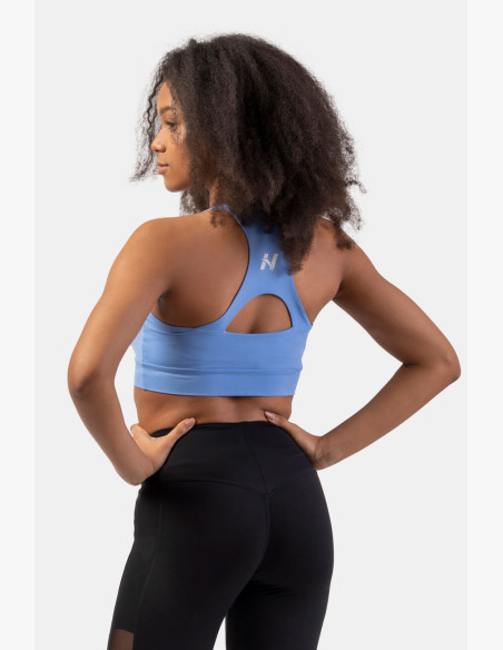 NEBBIA Active sports bra with medium support blue