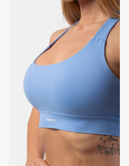 NEBBIA Active sports bra with medium support blue