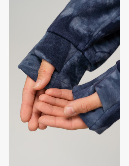 NEBBIA Re-fresh dámska crop mikina s kapucňou modrá