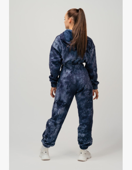 NEBBIA Re-fresh dámska crop mikina s kapucňou modrá