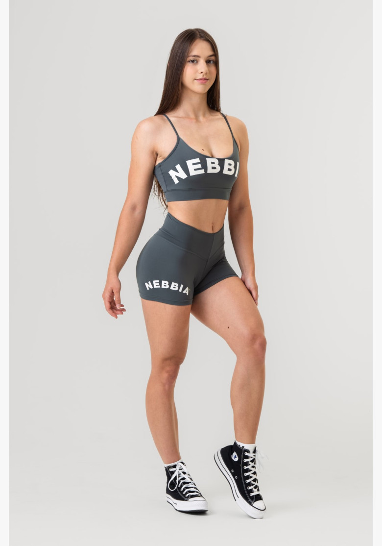 NEBBIA Športová podprsenka GYM HERO šedá