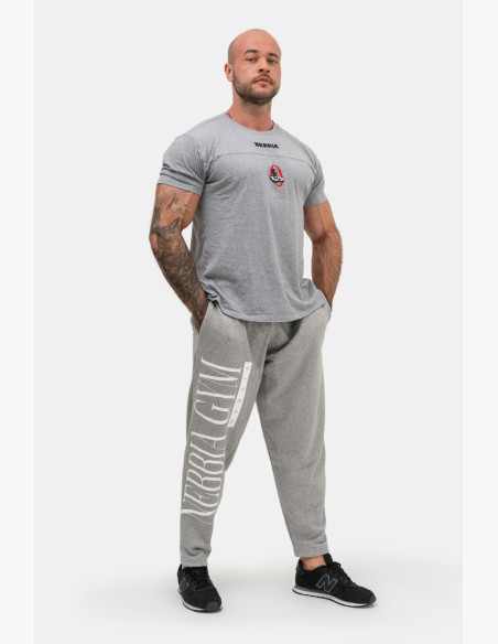 NEBBIA Beast Mode-On ikonické tepláky šedé