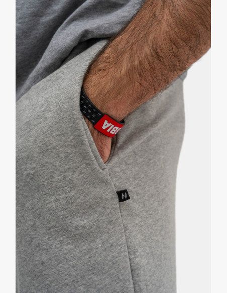 NEBBIA Beast Mode-On ikonické tepláky šedé