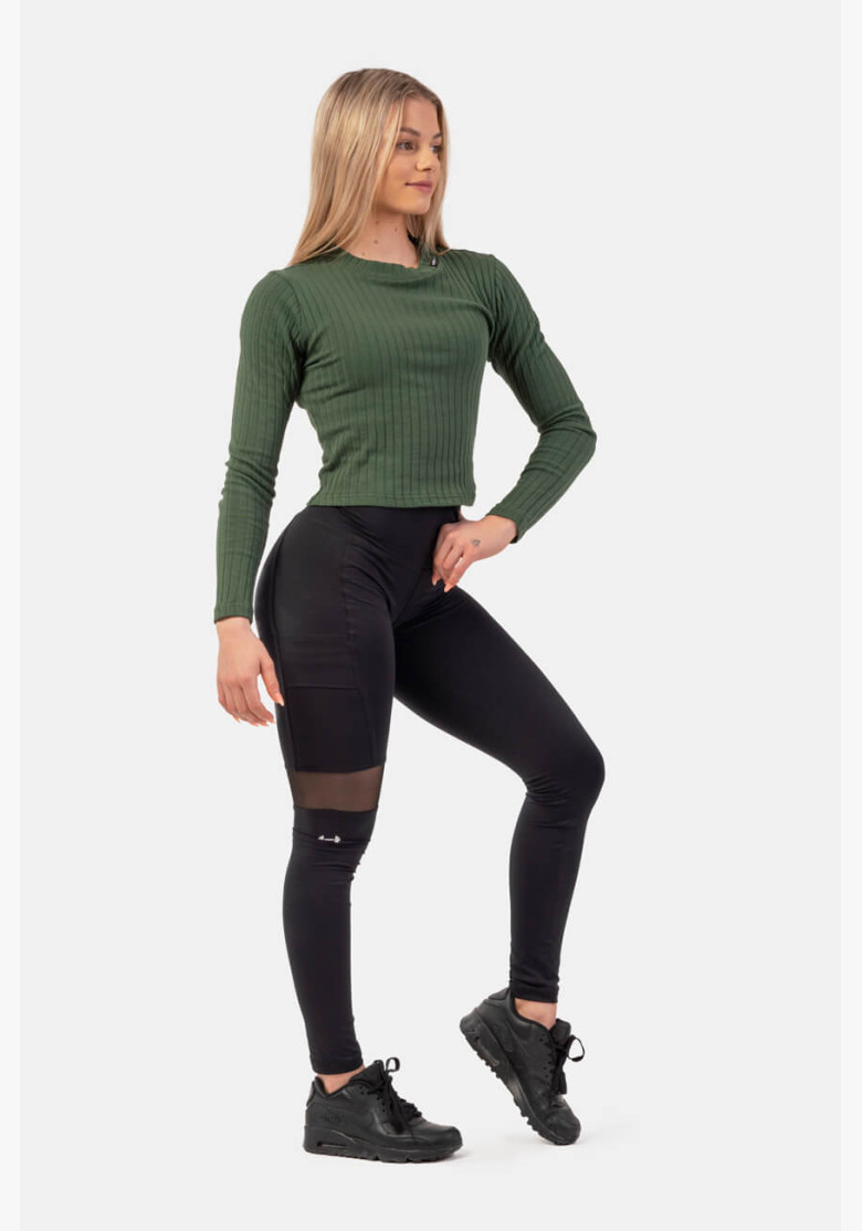 NEBBIA Ribbed long sleeve T-shirt in...