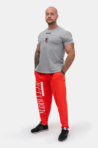 NEBBIA Beast Mode-On ikonické tepláky červené