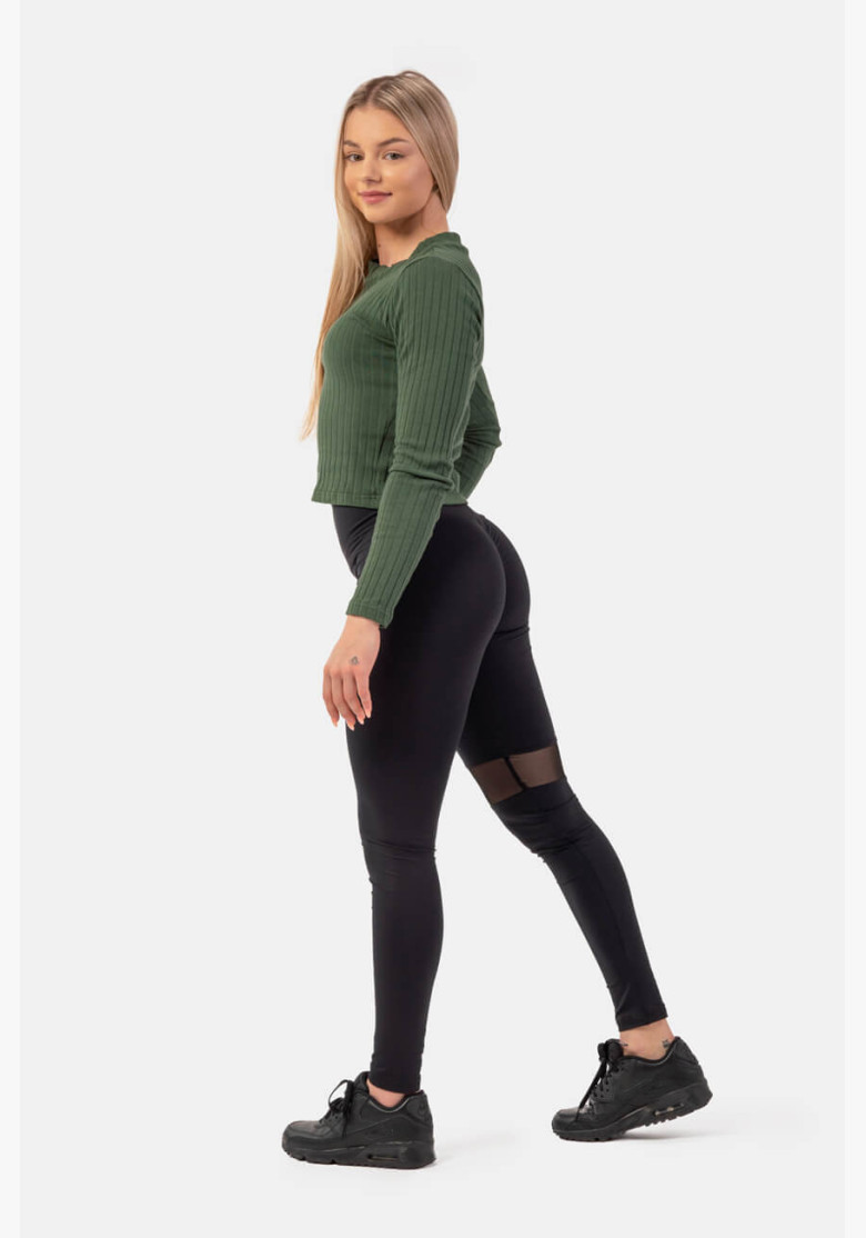 NEBBIA Ribbed long sleeve T-shirt in...