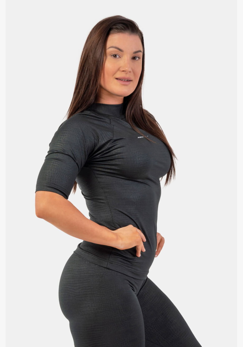 NEBBIA Python T-shirt with snakeskin... NEBBIA Python T-shirt with snakeskin...